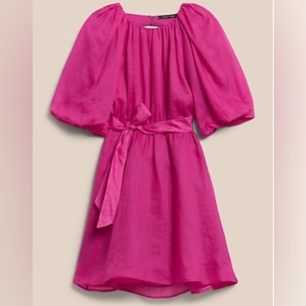 Banana Republic Ramie Open-Back Dress, size xs